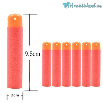 Náhradní náboje (šipky) do pistole Nerf N-Strike Elite Mega, 6ks 