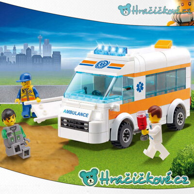 Ambulance (sanitka) , 199 dílků (stavebnice typu Lego)