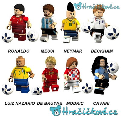 Figurky fotbalistů, 8ks (stavebnice typu Lego)