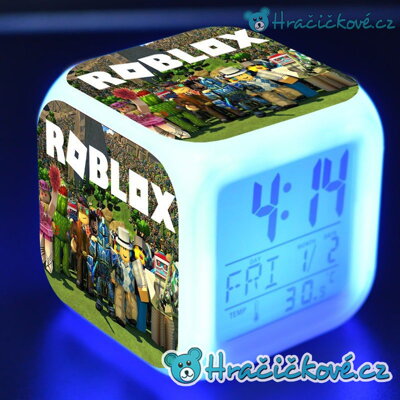 Roblox, typ 1 – digitální LED budík (hodiny), 7 barev