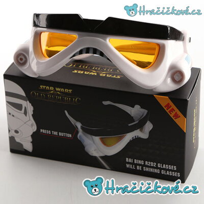 Star Wars bílé brýle Stormtrooper s LED (hračky Hvězdné války)
