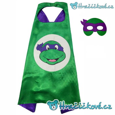 Plášť Ninja želva s maskou - Donatelo (karnevalový kostým)