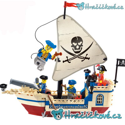Pirátská loď, 188 dílků (stavebnice typu Lego)