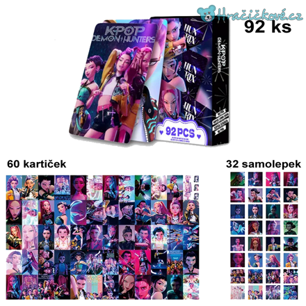 Kartičky 92 ks K-pop: Lovkyně démonů (Demon Hunters)