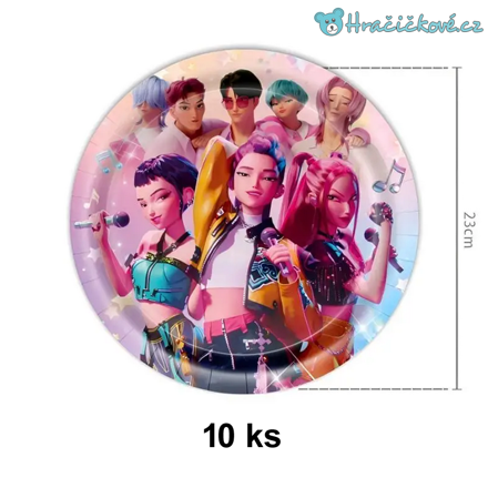 Narozeninový papírový set K-pop: Lovkyně démonů (Demon Hunters)
