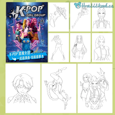 Omalovánky K-pop: Lovkyně démonů (Demon Hunters)