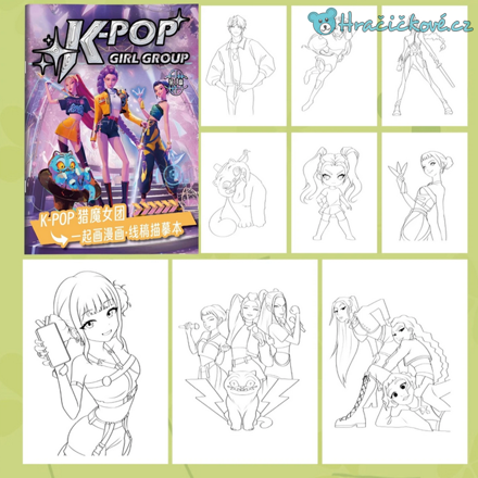 Omalovánky K-pop: Lovkyně démonů (Demon Hunters)