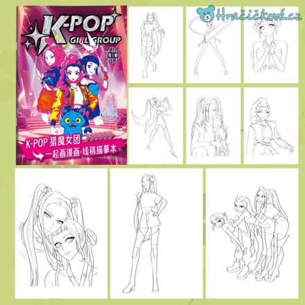 Omalovánky K-pop: Lovkyně démonů (Demon Hunters)