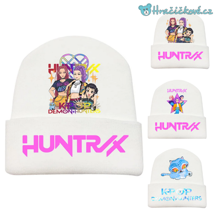 Bílá zimní čepice K-pop: Lovkyně démonů (Demon Hunters)