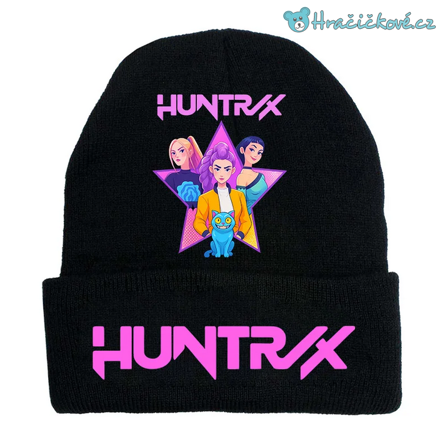 Černá zimní čepice K-pop: Lovkyně démonů (Demon Hunters)