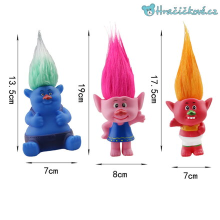Figurky Trolů z filmu Trolové (Trolls)