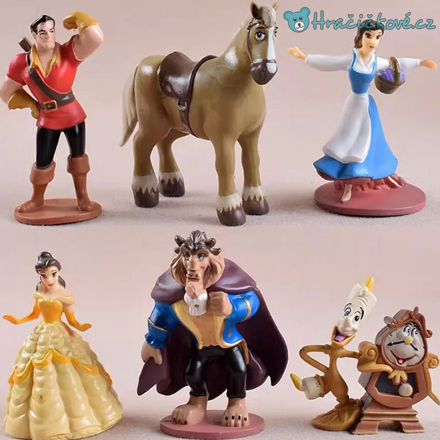 Figurky z pohádky Kráska a zvíře, 6ks