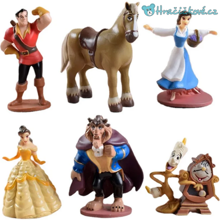 Figurky z pohádky Kráska a zvíře, 6ks Figurky z pohádky Kráska a zvíře, 6ks