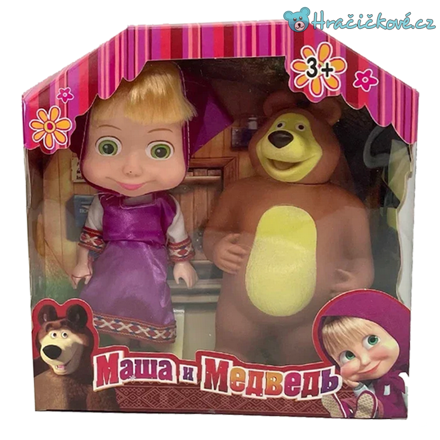 Figurky Máša z pohádky Máša a medvěd (Masha Bear), 4 typy