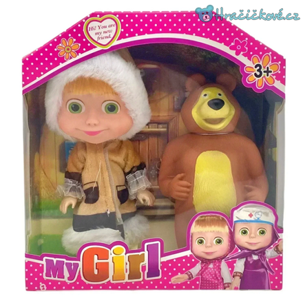 Figurky Máša z pohádky Máša a medvěd (Masha Bear), 4 typy