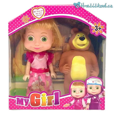 Figurky Máša z pohádky Máša a medvěd (Masha Bear), 4 typy