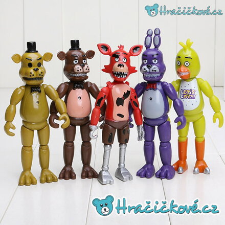 Set pěti figurek ze hry Five Nights at Freddy's, vel. 15cm (Pět nocí u Freddyho)