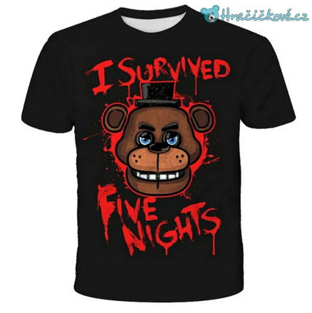 Tričko z oblíbené hry Five Nights at Freddy's - typ 3 (Pět nocí u Freddyho)