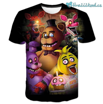 Tričko z oblíbené hry Five Nights at Freddy's - typ 1 (Pět nocí u Freddyho)