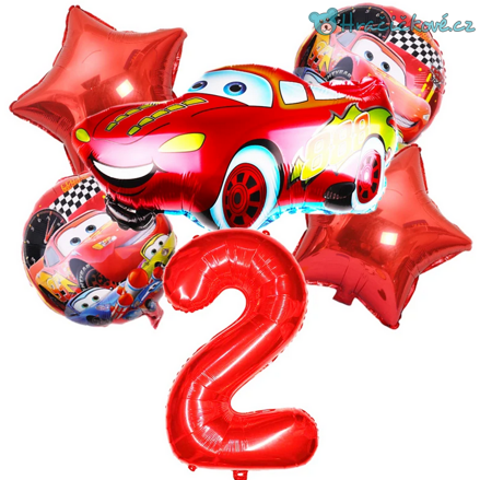 Cars narozeninový set balonků 6ks, typ 1