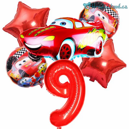 Cars narozeninový set balonků 6ks, typ 1