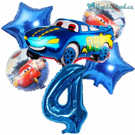 Cars narozeninový set balonků 6ks, typ 2