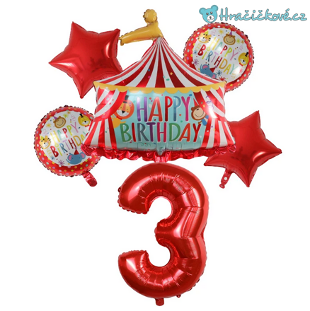 Cirkus narozeninový set balonků 6ks