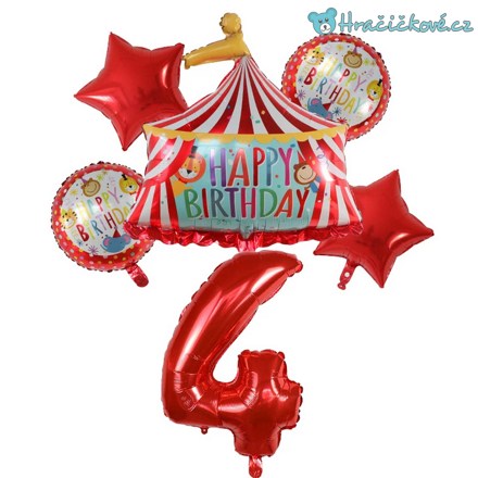 Cirkus narozeninový set balonků 6ks