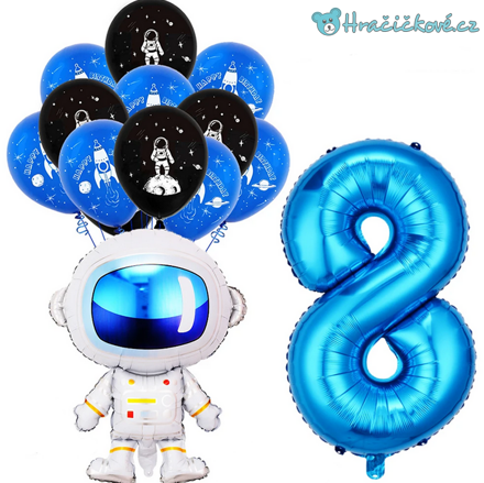 Kosmonaut narozeninový set balonků 10ks