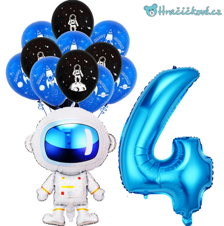 Kosmonaut narozeninový set balonků 10ks