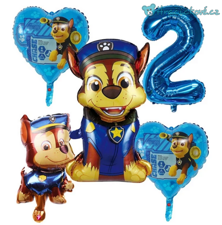 Tlapková patrola (Paw Patrol) narozeninový set balonků 5ks, typ 1