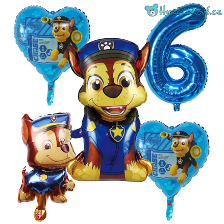 Tlapková patrola (Paw Patrol) narozeninový set balonků 5ks, typ 1