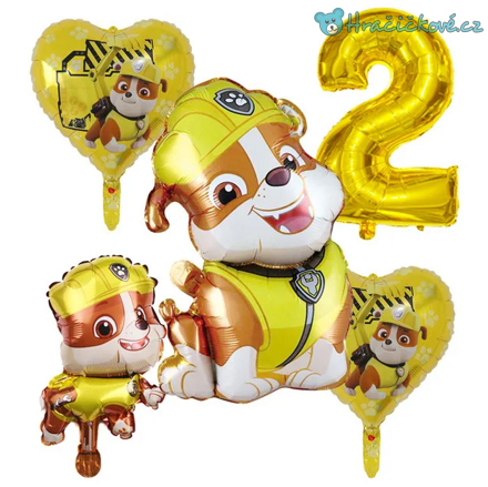 Tlapková patrola (Paw Patrol) narozeninový set balonků 5ks, typ 3