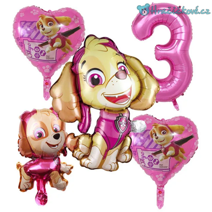 Tlapková patrola (Paw Patrol) narozeninový set balonků 5ks, typ 4