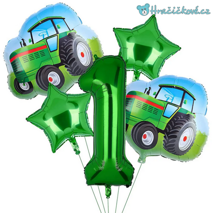Traktor narozeninový set balonků 5ks
