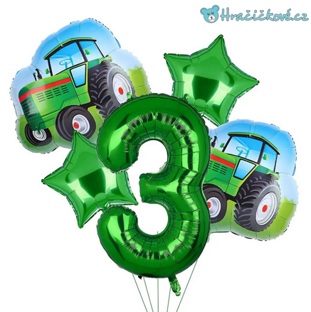 Traktor narozeninový set balonků 5ks