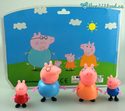 Figurky Prasátko Peppa - Pepina (Peppa Pig), 4ks