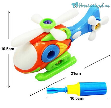 Rozebírací vrtulník - jednoduchá montáž a demontáž pro nejmenší 