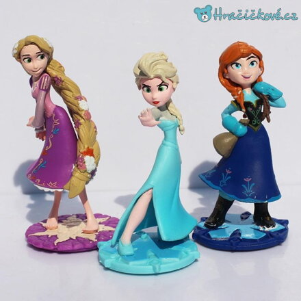 Figurky Princezna Elsa, Anna a Rapunzel 3ks