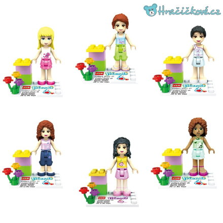 Figurky friends Girls (přátelé), 6 ks (stavebnice typu Lego)