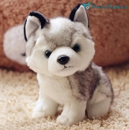 Plyšový pejsek Husky Kawaii, vel. 18cm 