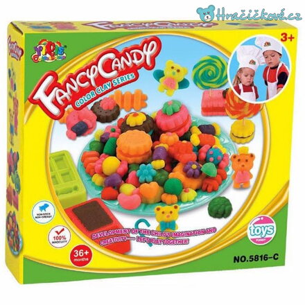 Plastelína / modelína typu Play-Doh s vykrajovátky – Cukroví 