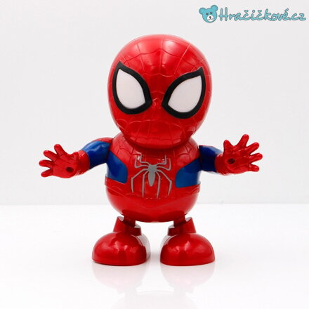 Svítící, hrající a tancující Spiderman, vel. 19cm