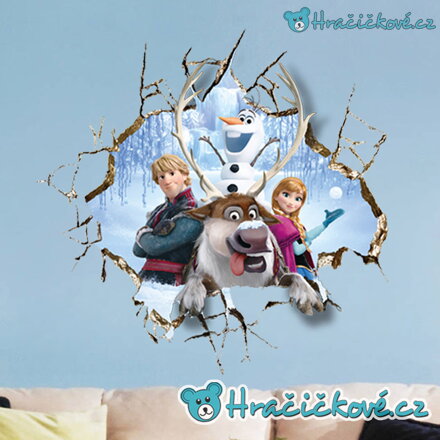 Samolepka Ledové království – Sven, Olaf, Kristoff a Anna (Frozen)