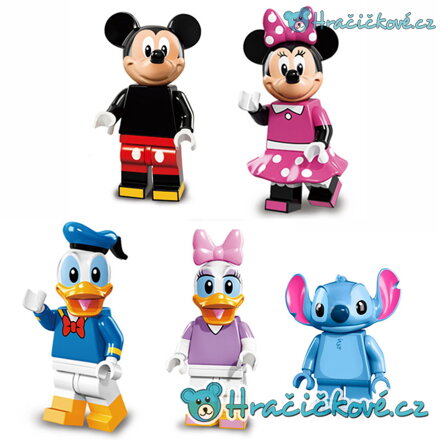 Figurky Mickey Mouse + Stitch, 5ks (stavebnice typu Lego)