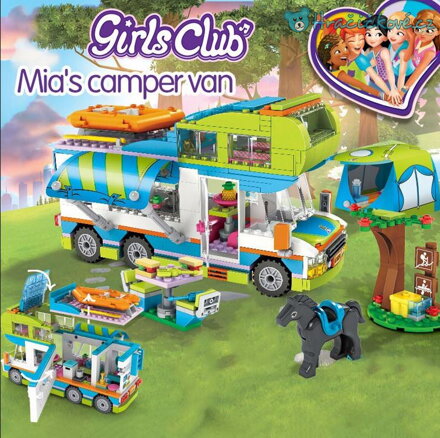Otevírací obytné auto - karavan, 534 dílků (stavebnice typu Lego)