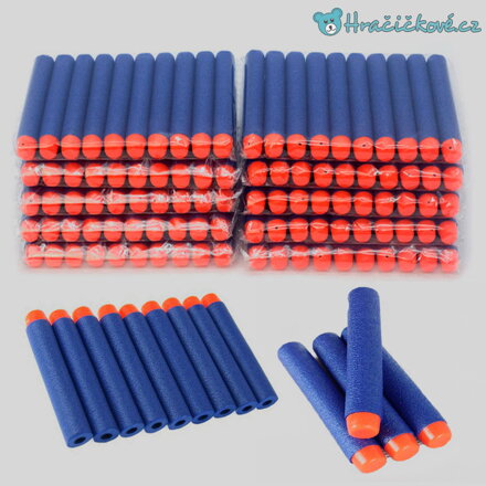 Náhradní náboje (šipky) do pistole Nerf, 100 Ks, modré