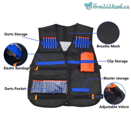 Vesta s vybavením typu Nerf – set 5 kusů