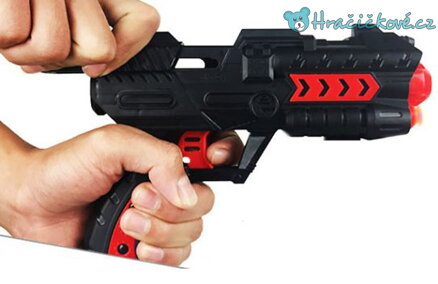 Nefr - Pistole typu Nerf na vodní náboje nebo měké střely - černá 