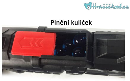 Nefr - Pistole typu Nerf na vodní náboje nebo měké střely - černá 